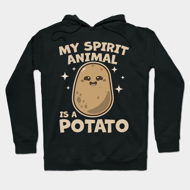 My Spirit Animal Is A Potato - Cute & Funny Kawaii Potato Hoodie by OrangeMonkeyArt